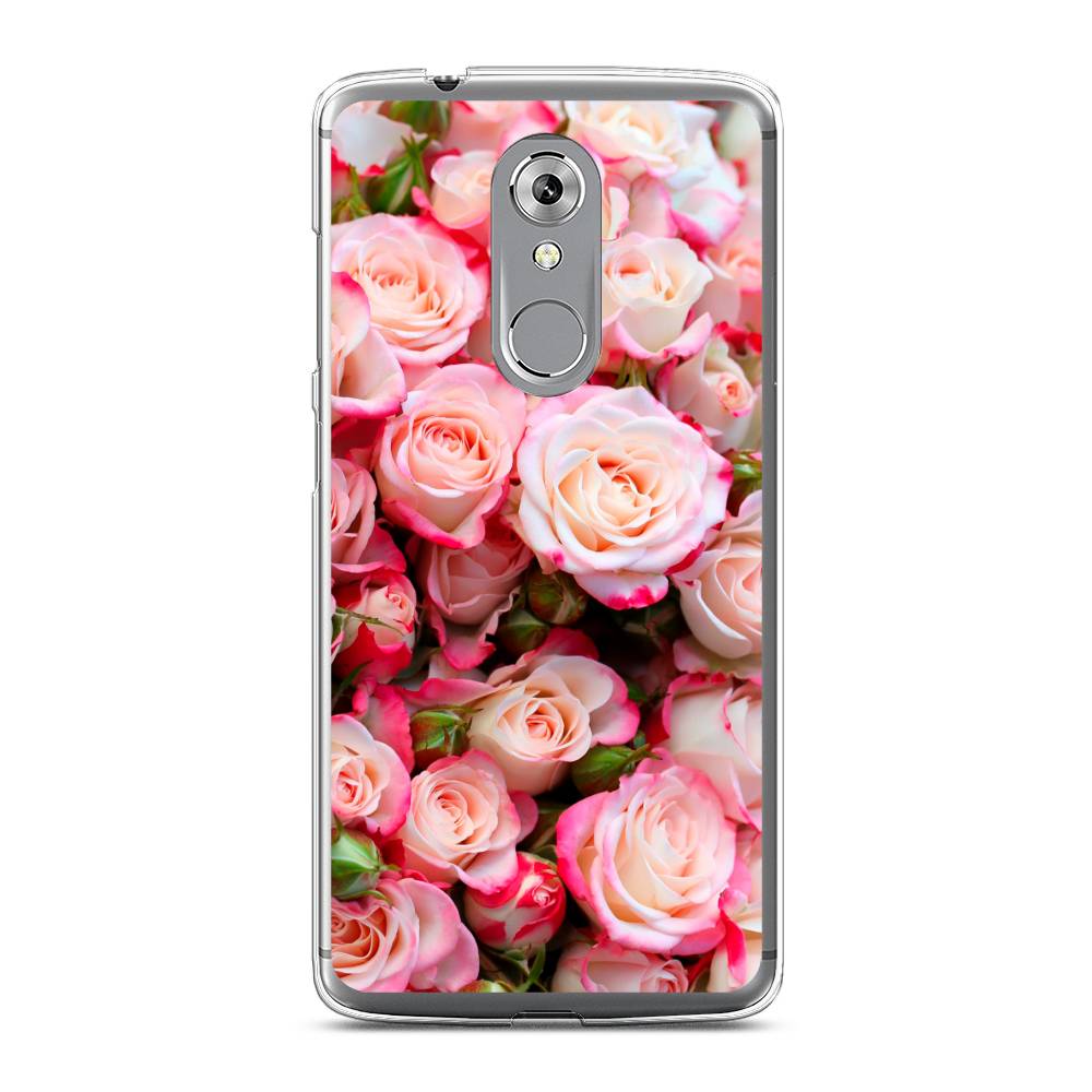 

Чехол на ZTE Axon 7 "Много роз", Розовый, 131450-2