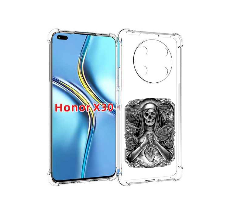 

Чехол MyPads скелет с сердцем для Honor X30 / Magic4 Lite 5G, Прозрачный, Tocco