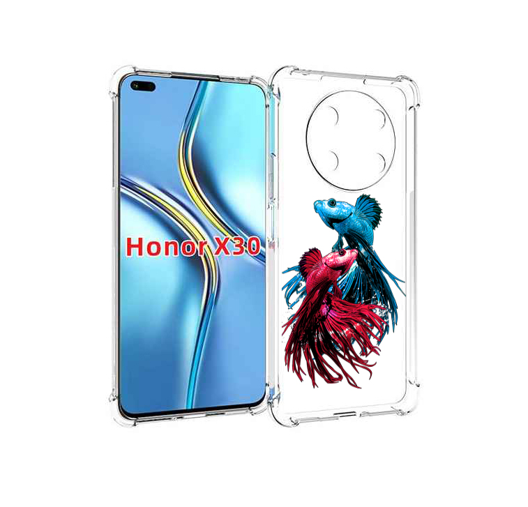 

Чехол MyPads рыбы петушки для Honor X30 / Magic4 Lite 5G, Прозрачный, Tocco