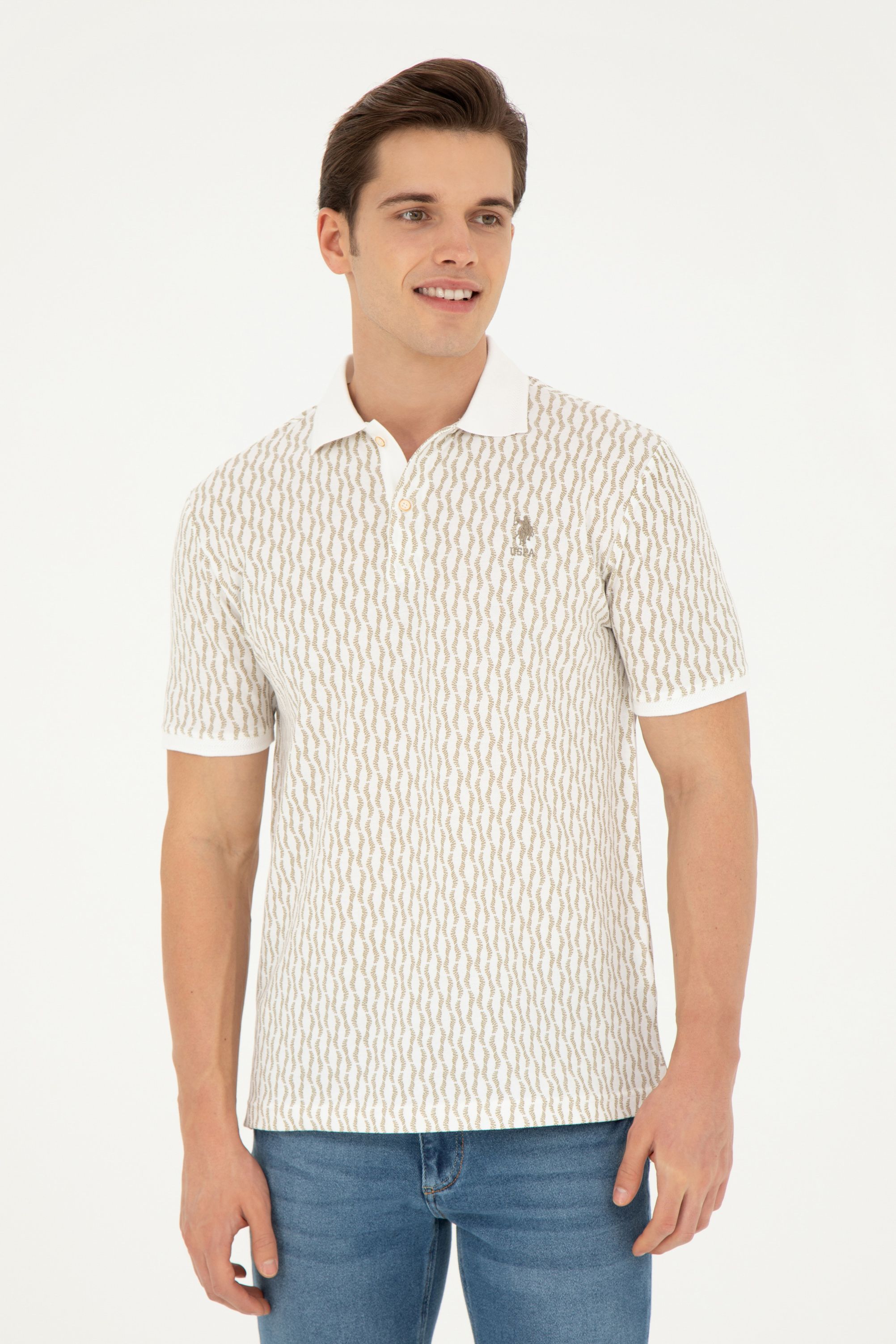 

Футболка мужская US Polo Assn G081SZ0110VINOS бежевая M, Бежевый, G081SZ0110VINOS