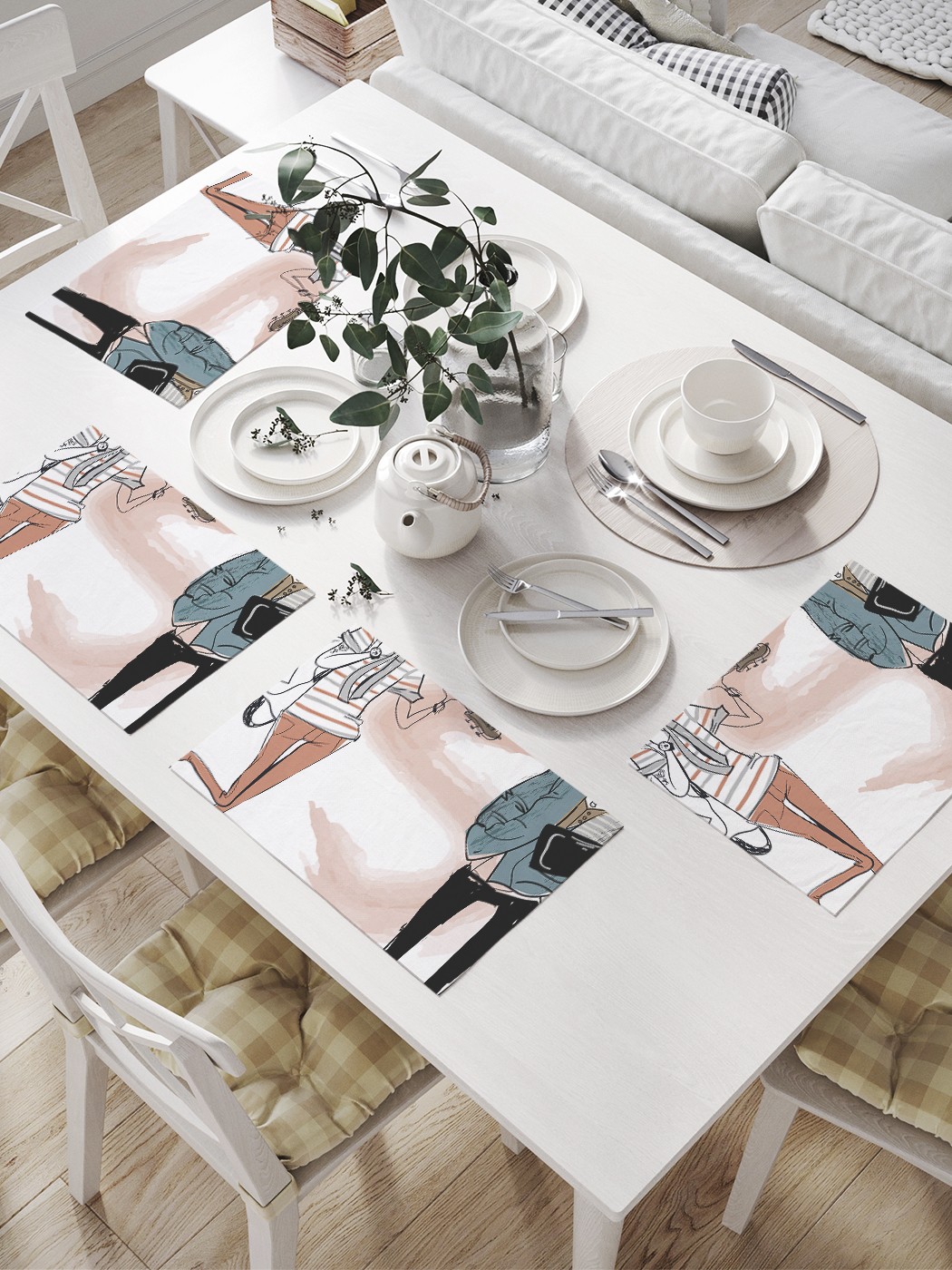 

Комплект салфеток JoyArty "Деловые питомцы" для сервировки стола (32х46 см, 4 шт.), Деловые питомцы