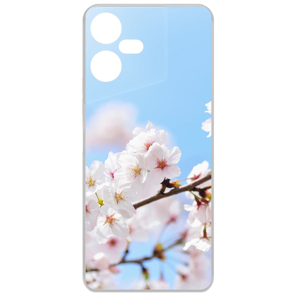 

Чехол-накладка Krutoff Clear Case Цветение для TECNO Pova Neo 3, Прозрачный