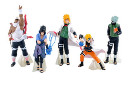фото Набор статуэток наруто пять персонажей 12-15 см nobrand