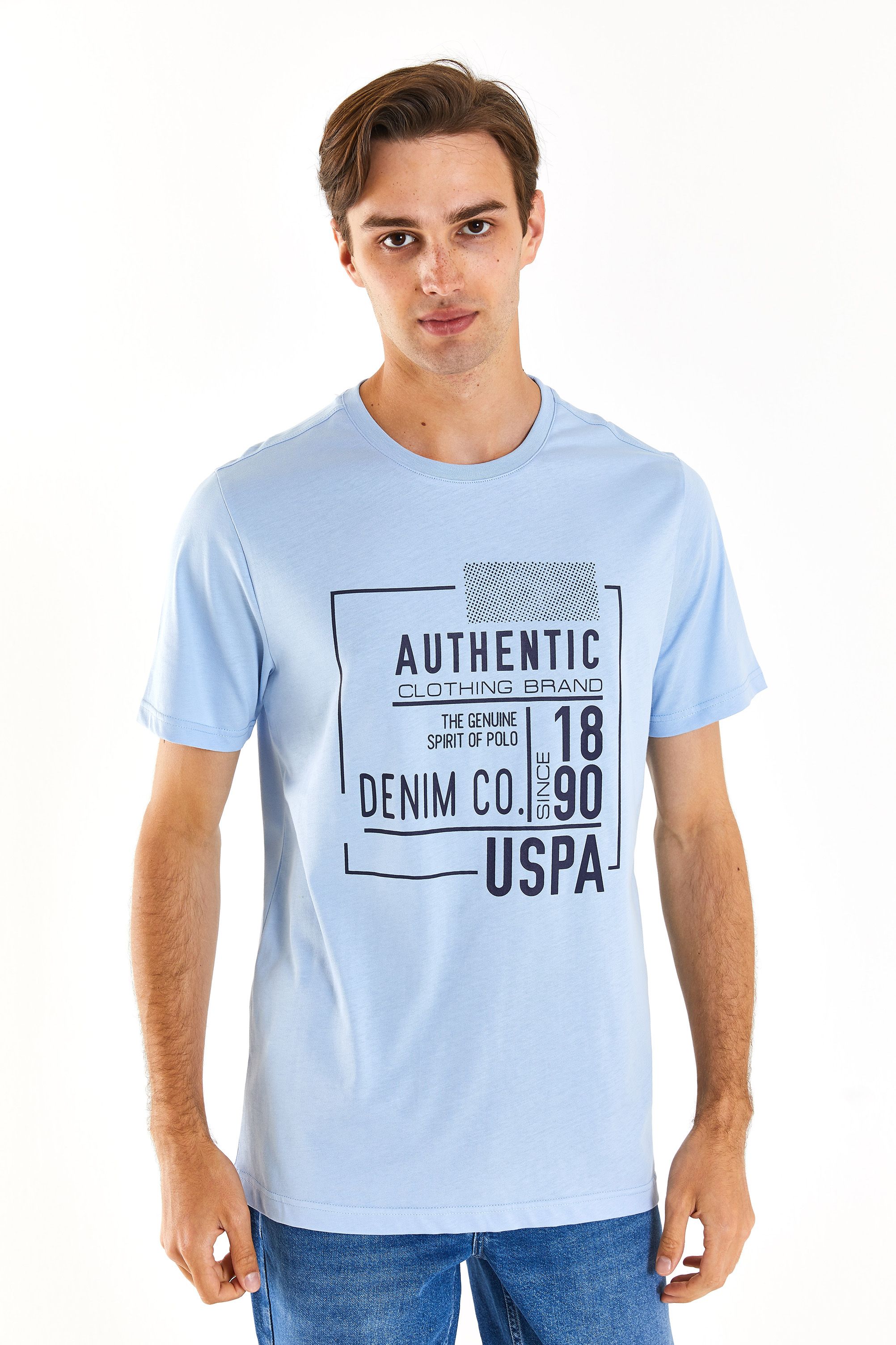 

Футболка мужская US Polo Assn G081GL0110GOLA голубая S, Голубой, G081GL0110GOLA