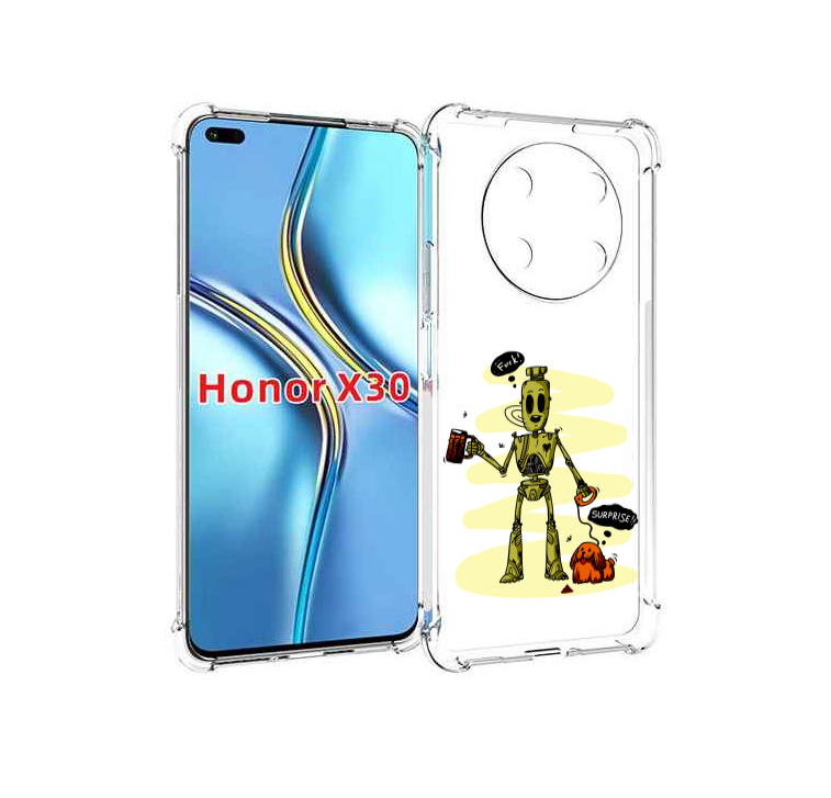 

Чехол MyPads прикольный робот для Honor X30 / Magic4 Lite 5G, Прозрачный, Tocco