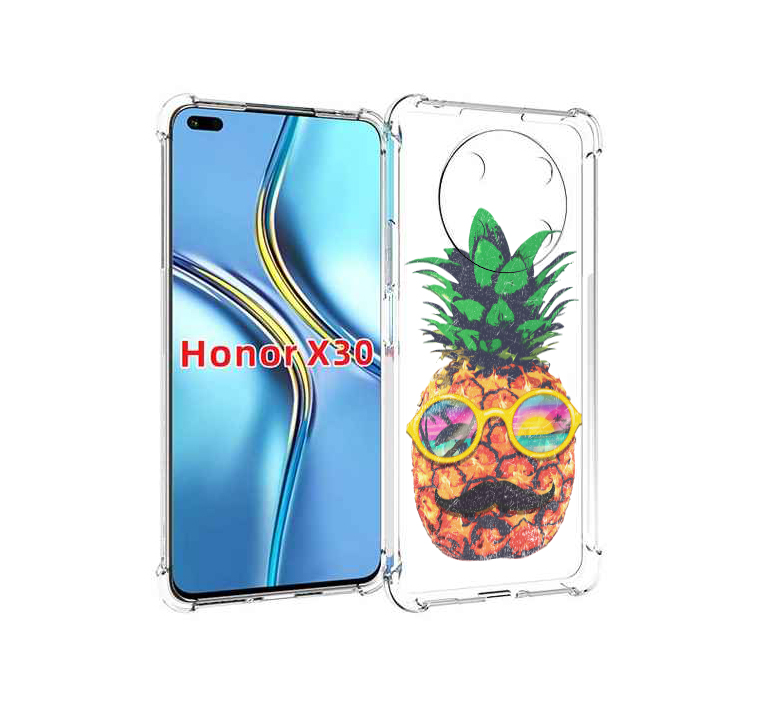 

Чехол MyPads прикольный ананас с лицом для Honor X30 / Magic4 Lite 5G, Прозрачный, Tocco
