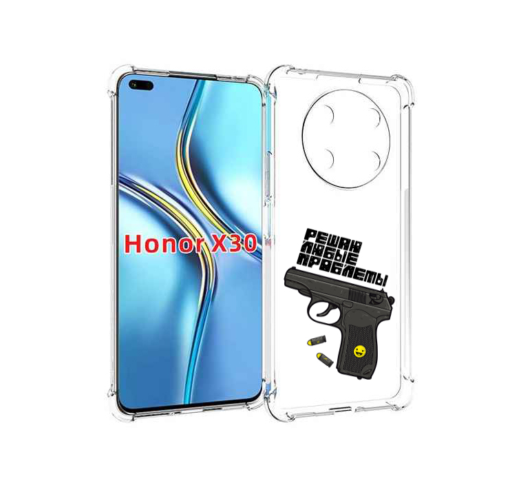 

Чехол MyPads пистолет против проблем для Honor X30 / Magic4 Lite 5G, Прозрачный, Tocco