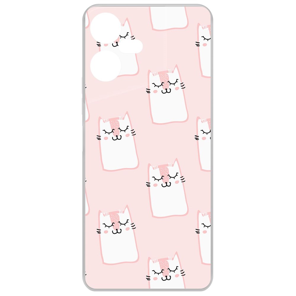 

Чехол-накладка Krutoff Clear Case Котики паттерн для TECNO Pova Neo 3