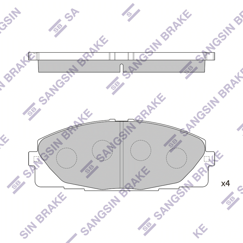 

Тормозные колодки Sangsin brake передние sp1376