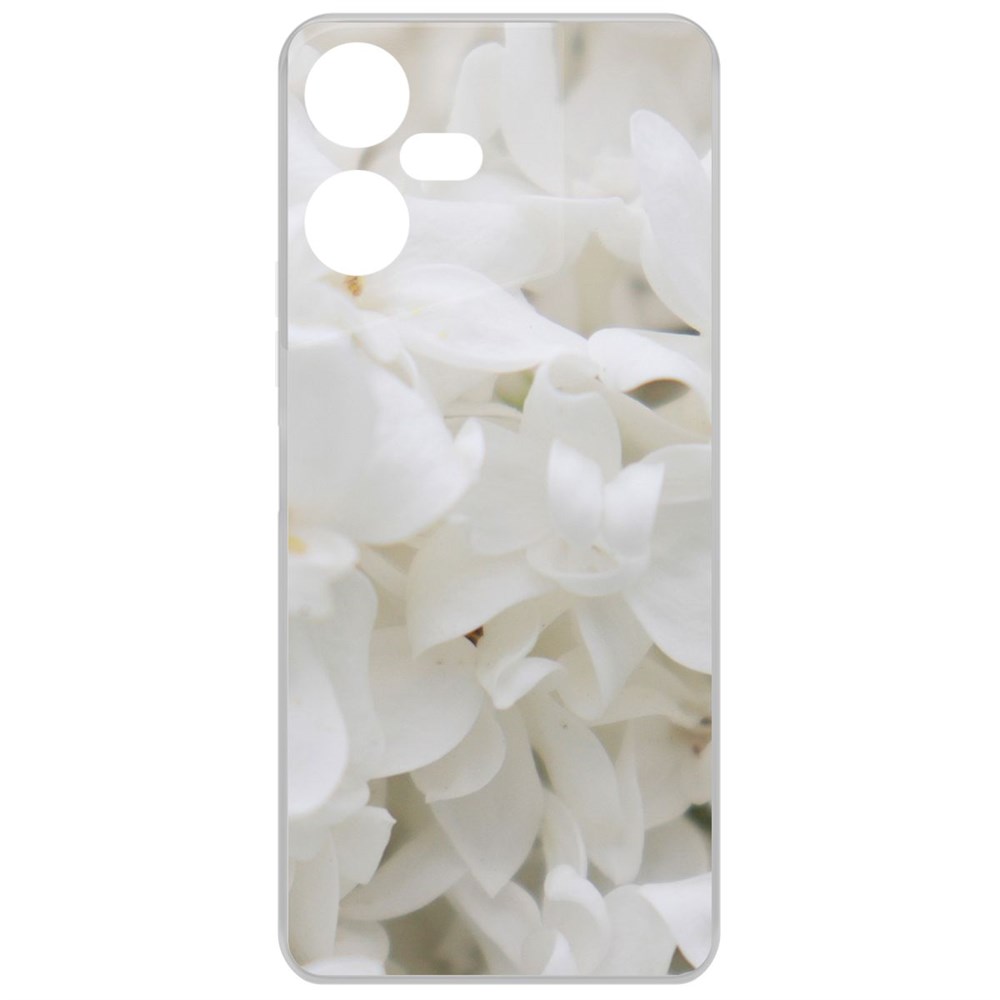 

Чехол-накладка Krutoff Clear Case Белые лилии для TECNO Pova Neo 3, Прозрачный