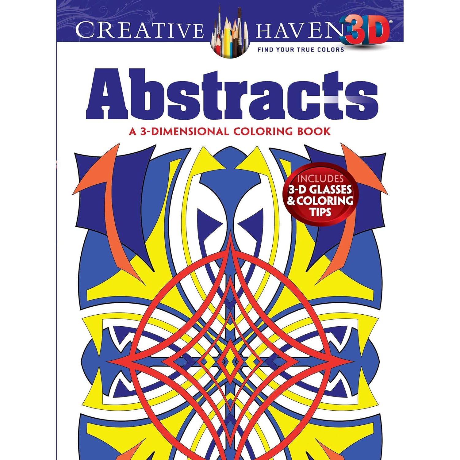 

Creative Haven 3-D Abstracts Coloring Book. Johnson, Brian