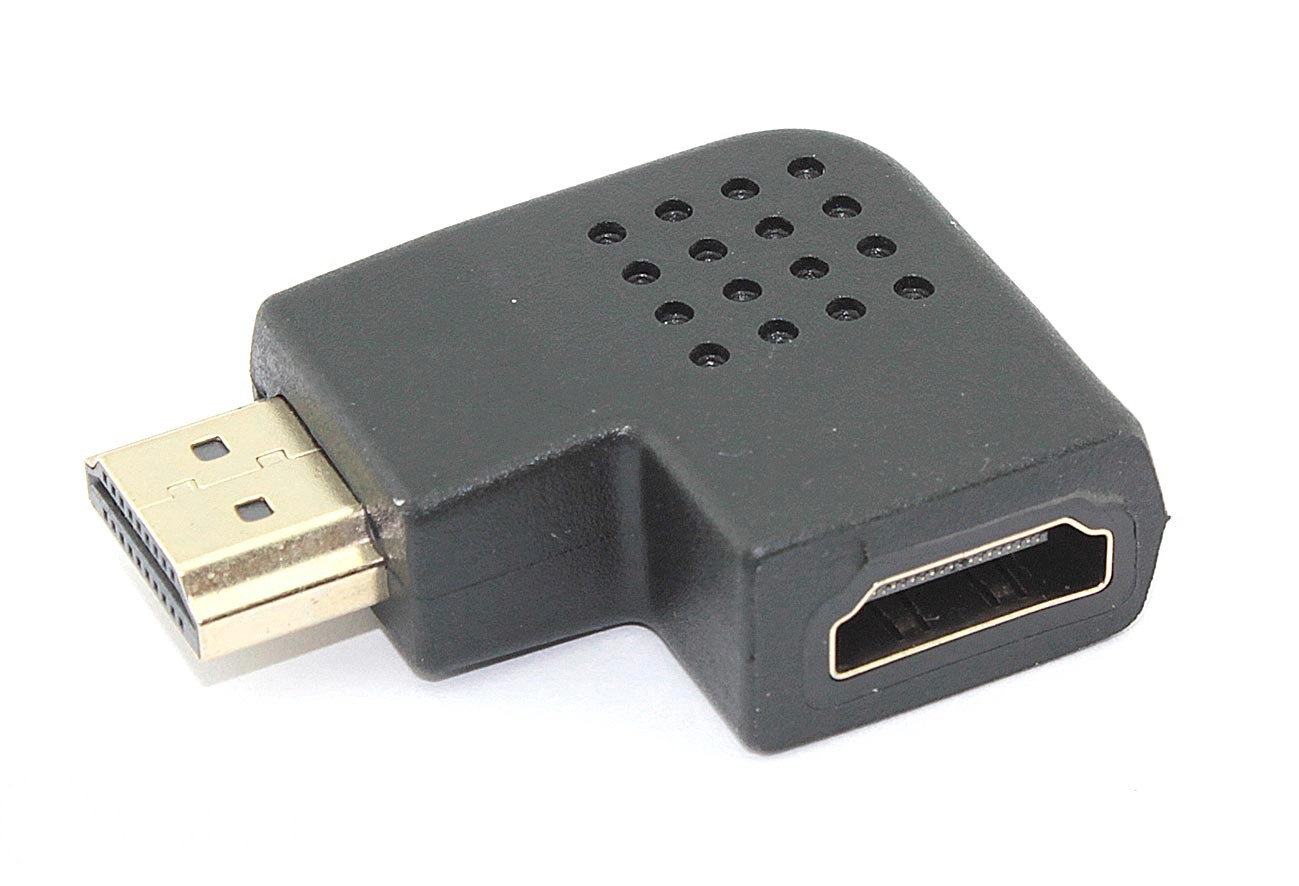 Удлинитель HDMI папа-мама угловой влево