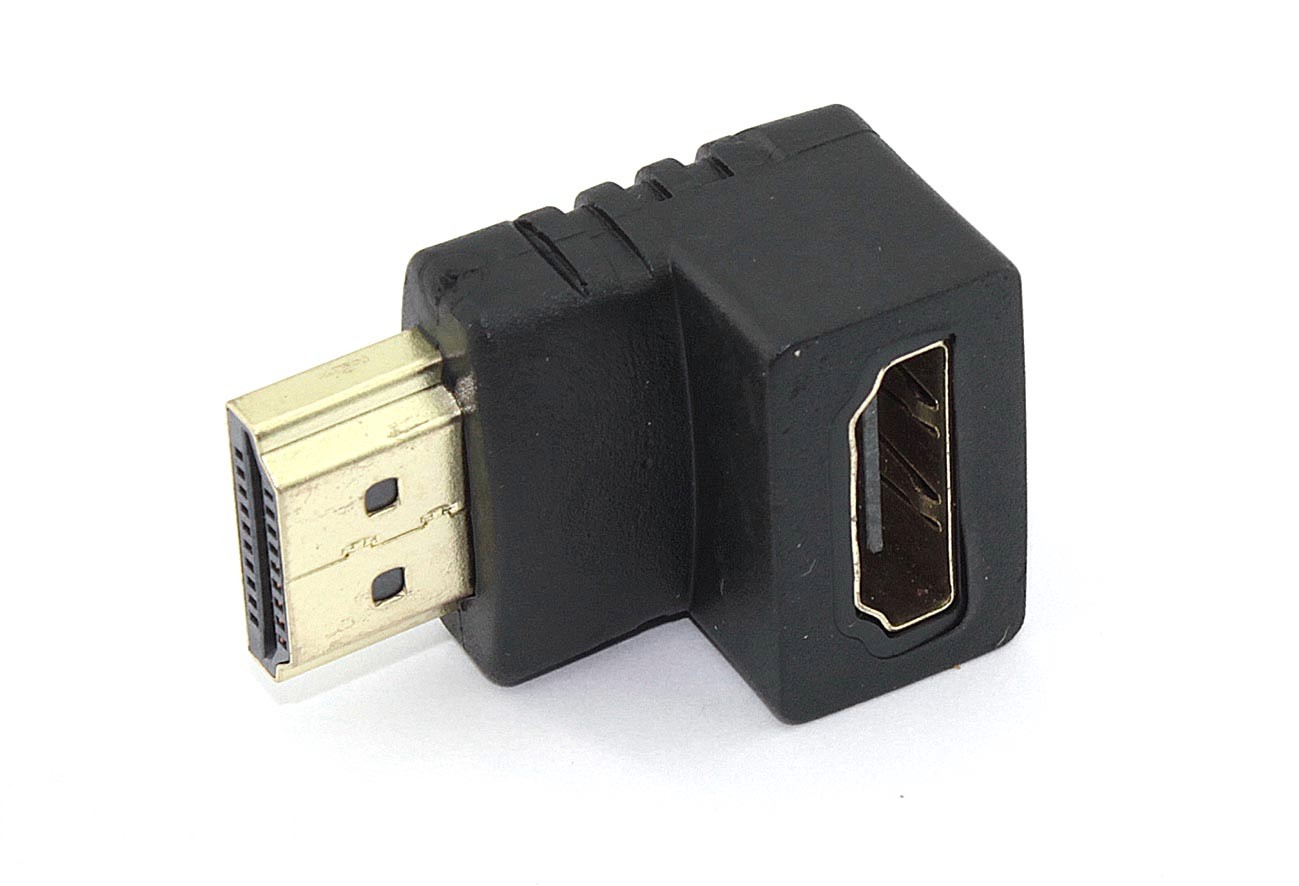 Удлинитель HDMI папа-мама угловой вниз