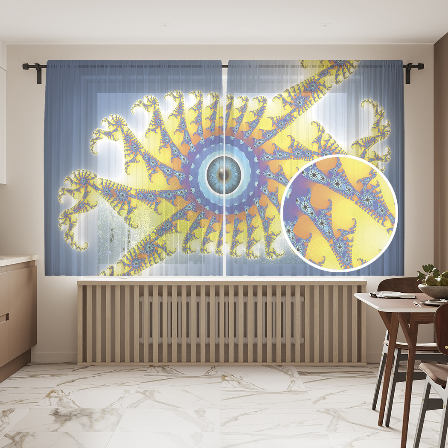 

Шторы и тюль tul_21575_145x180 Космический глаз JoyArty, Космический глаз