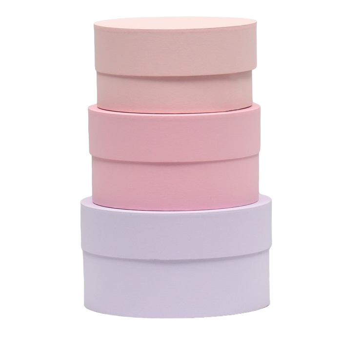 

Набор круглых коробок 3 в 1 Сладкая вата, 18 х 18 х 10 - 15 х 15 х 8 см, Розовый;фиолетовый