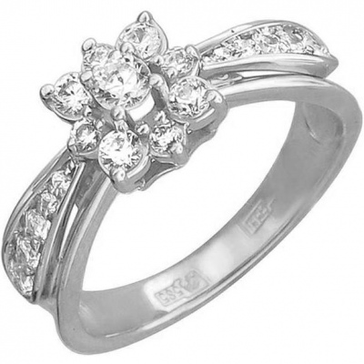 

Кольцо из серебра р. , Эстет 01К156552, фианит, 01К156552