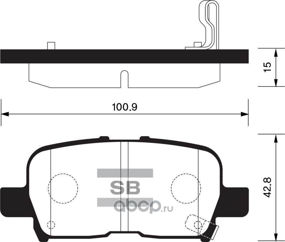 

Тормозные колодки Sangsin brake задние sp1371