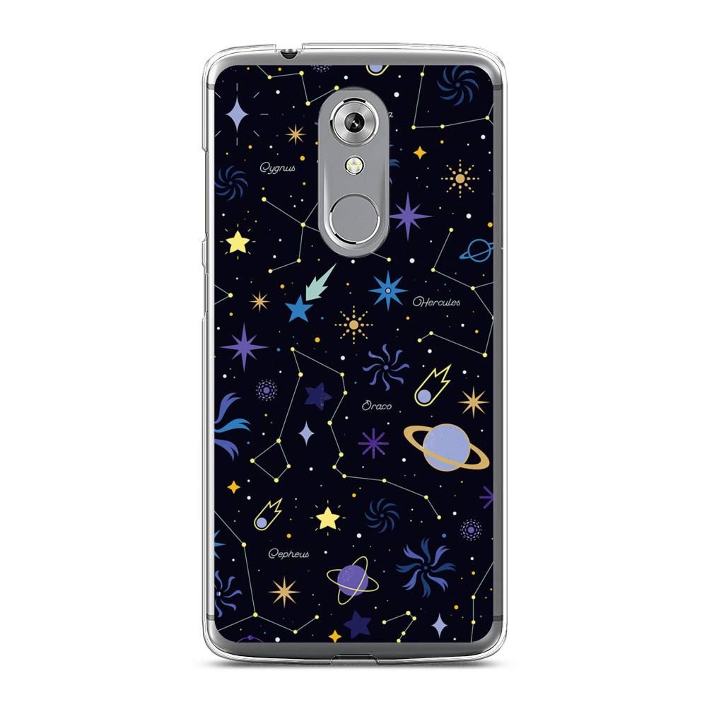 

Чехол на ZTE Axon 7 "Цветной космос", Желтый, 131450-2