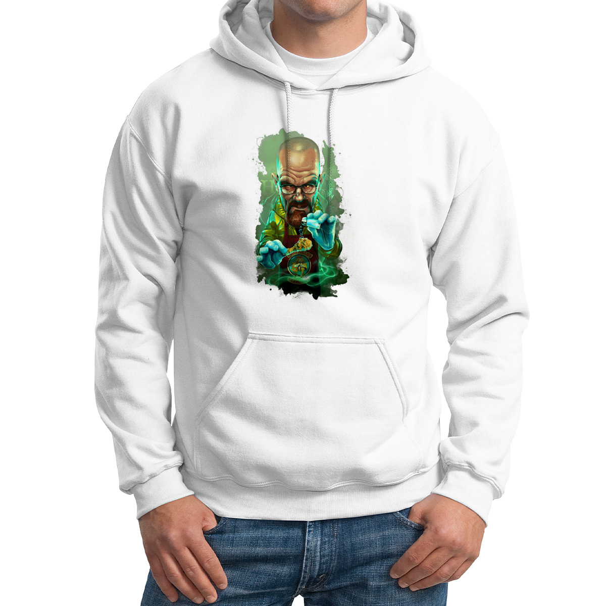 

Худи унисекс CoolPodarok Графика Хайзенберг2 Во все тяжкие белое 44 RU, Белый, 4M015560