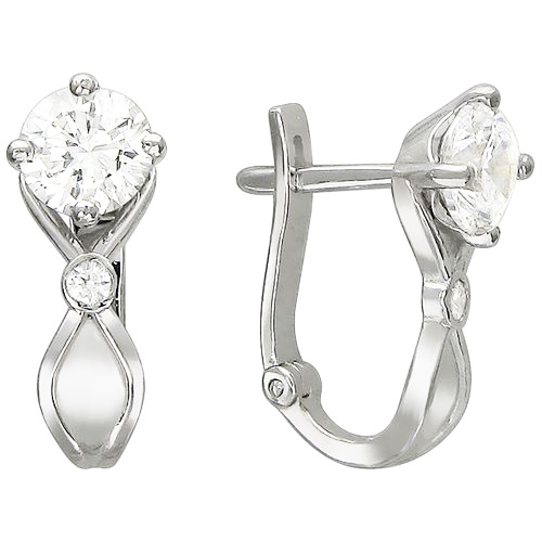 

Серьги из серебра Эстет 01С156362, фианит, 01С156362
