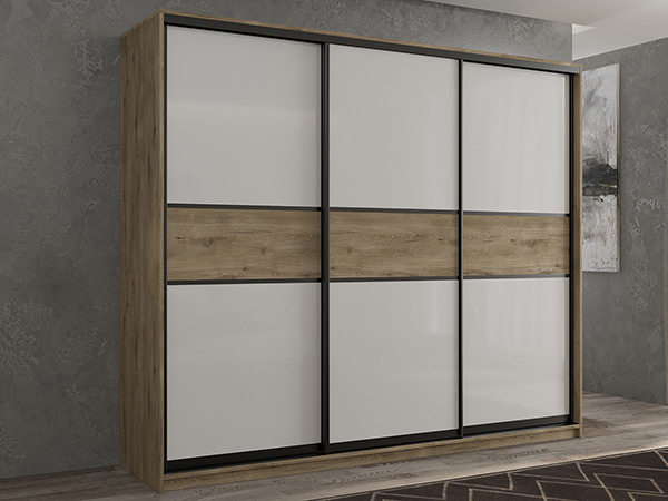 

Шкаф-купе 3-х дверный Кааппи 11 Дуб Эвок Прибрежный 180х45х230 см, Коричневый