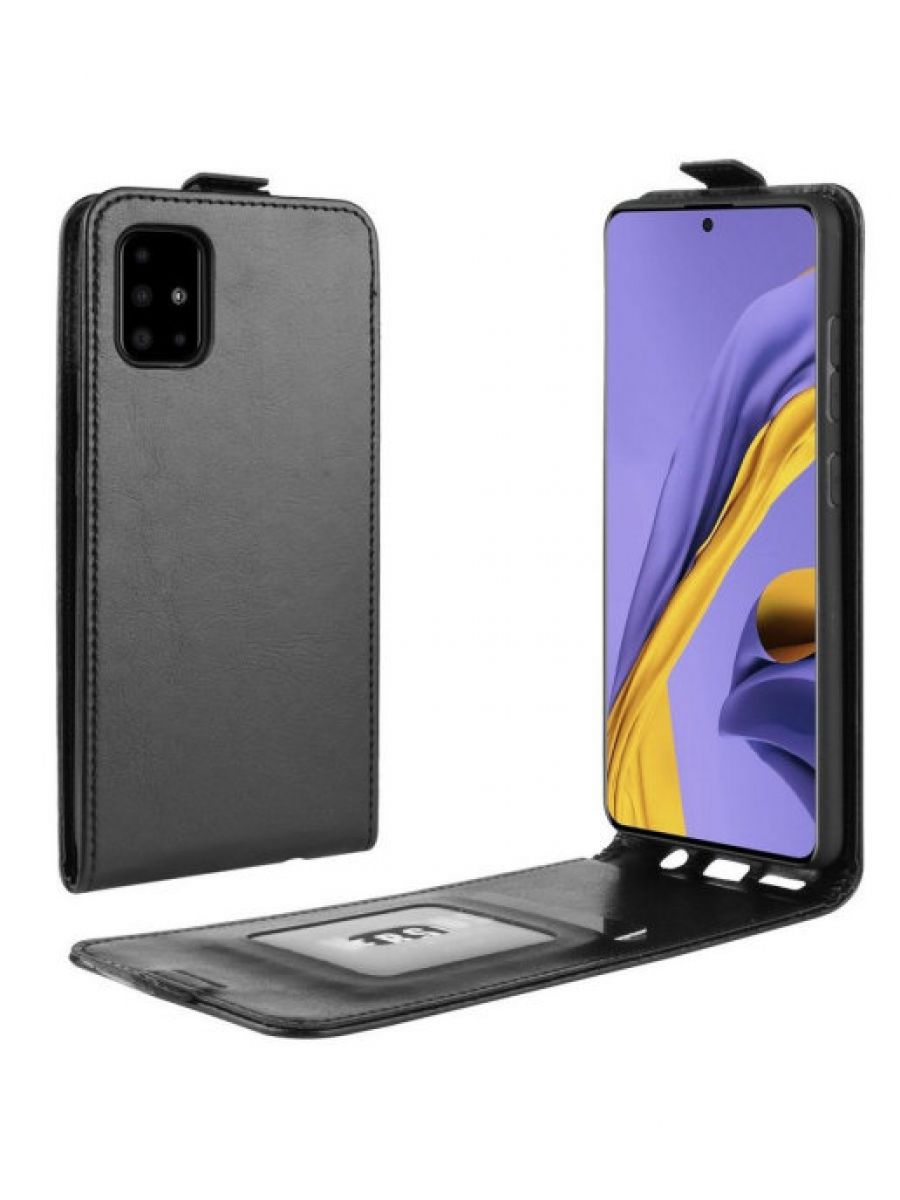 

Brodef Flip вертикальный эко кожаный чехол книжка Samsung Galaxy A01 коричневый