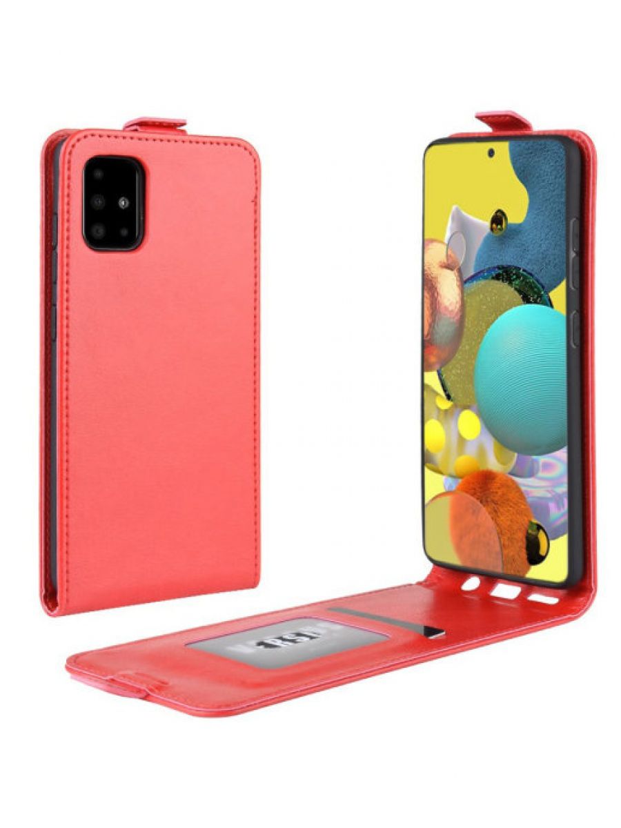

Brodef Flip вертикальный эко кожаный чехол книжка Samsung Galaxy A51 Черный