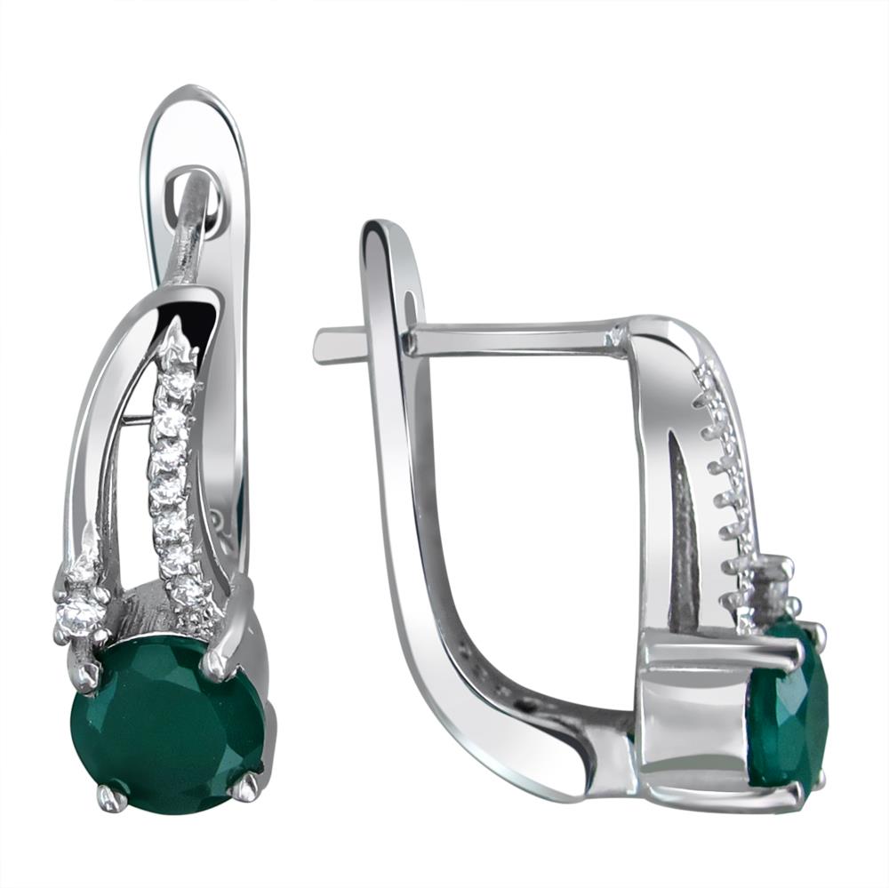 

Серьги женские из серебра Эстет С27С4500767AG, агат/фианит, С27С4500767AG