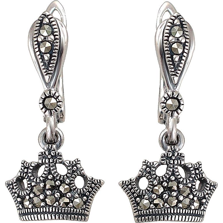 

Серьги женские из серебра Эстет С26С451104Ч, swarovski, С26С451104Ч