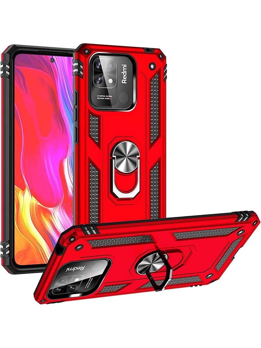 

ArmaRing чехол с кольцом подставкой и автодержателем для Xiaomi Redmi 10C Синий