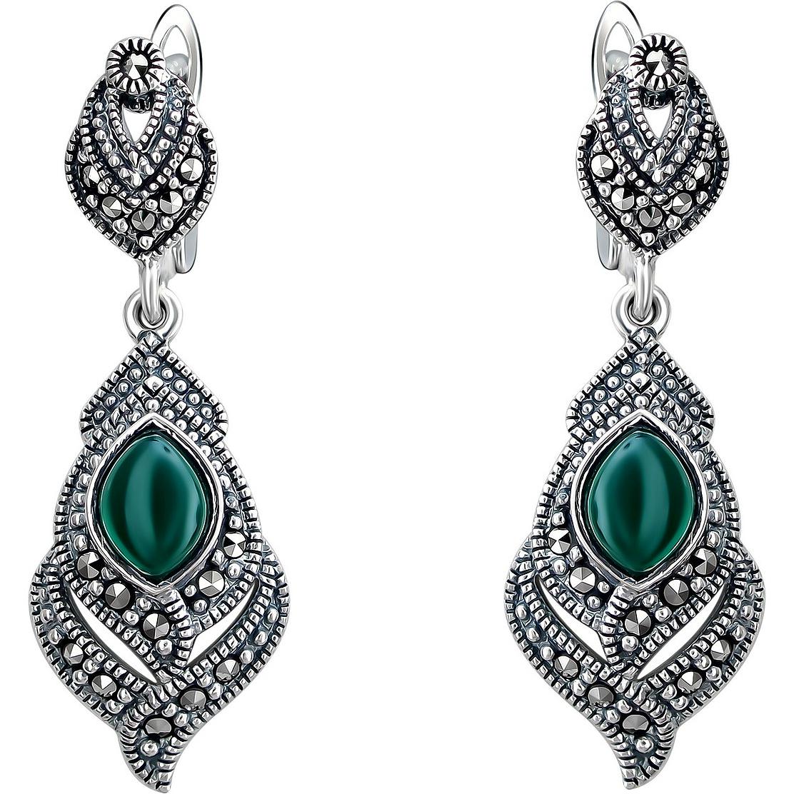 

Серьги женские из серебра Эстет С26С450253Ч, хризопраз/марказит, С26С450253Ч
