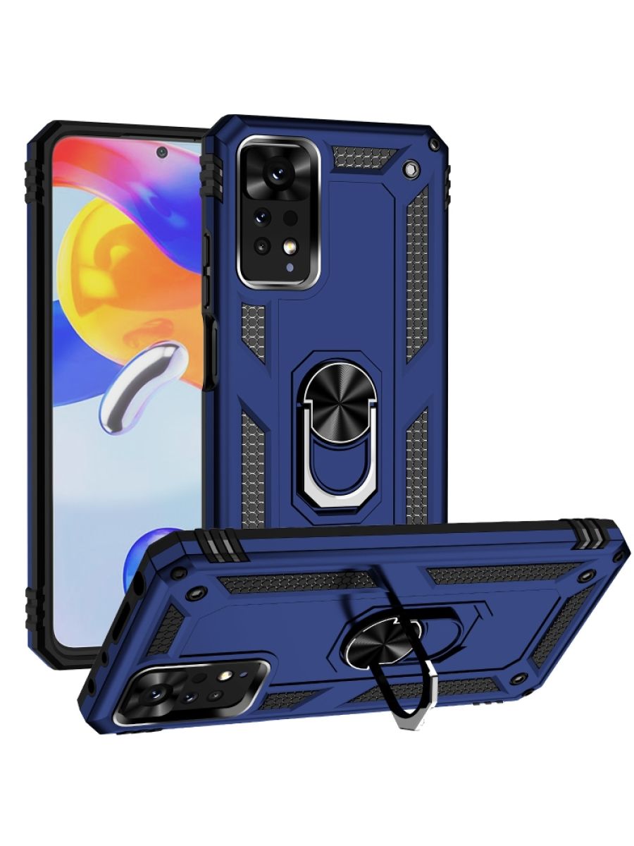 

ArmaRing чехол с кольцом подставкой и автодержателем для Xiaomi Redmi Note 11 Pro Черный