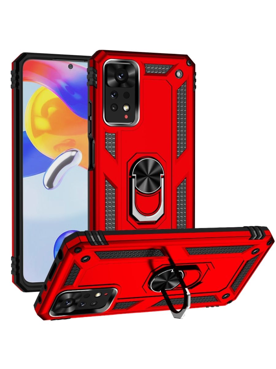 

ArmaRing чехол с кольцом подставкой и автодержателем для Xiaomi Redmi Note 11 Pro Синий