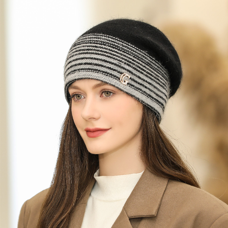 

Шапка бини женская WASABI TREND WH-00111 черная, Черный;серый, WH-00111