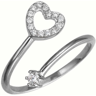 

Кольцо из серебра р.  Эстет 01К1512551, фианит, 01К1512551