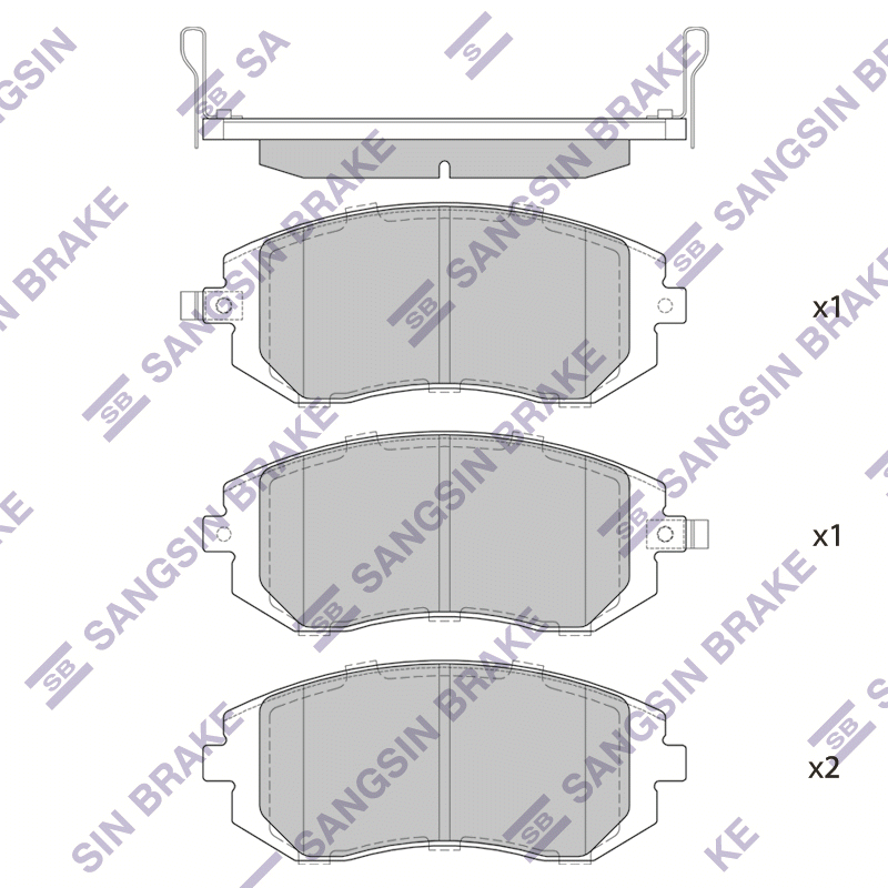 

Тормозные колодки Sangsin brake передние sp1367