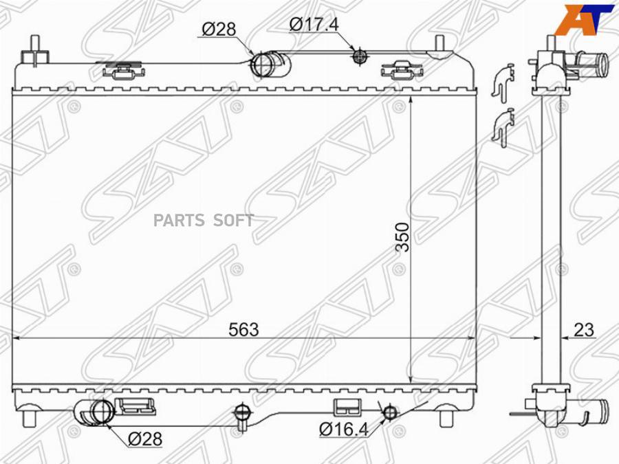 

SAT Радиатор FORD FIESTA 09-/ECOSPORT 13-