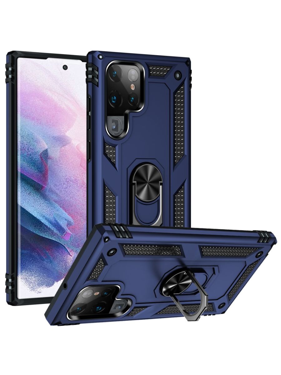 

ArmaRing чехол с кольцом подставкой и автодержателем для Samsung Galaxy S22 ultra черный