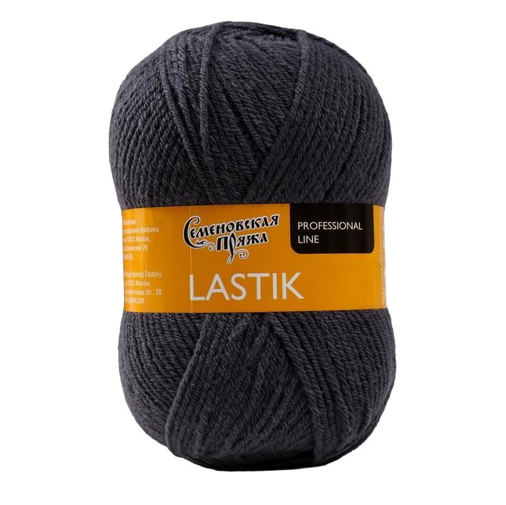 

Пряжа Lastik (Ластик) 28% имп.меринос.шерсть, 69% акрил, 3% эластан 365м/100гр(70951 графи, Серый, Пряжа для вязания Lastik