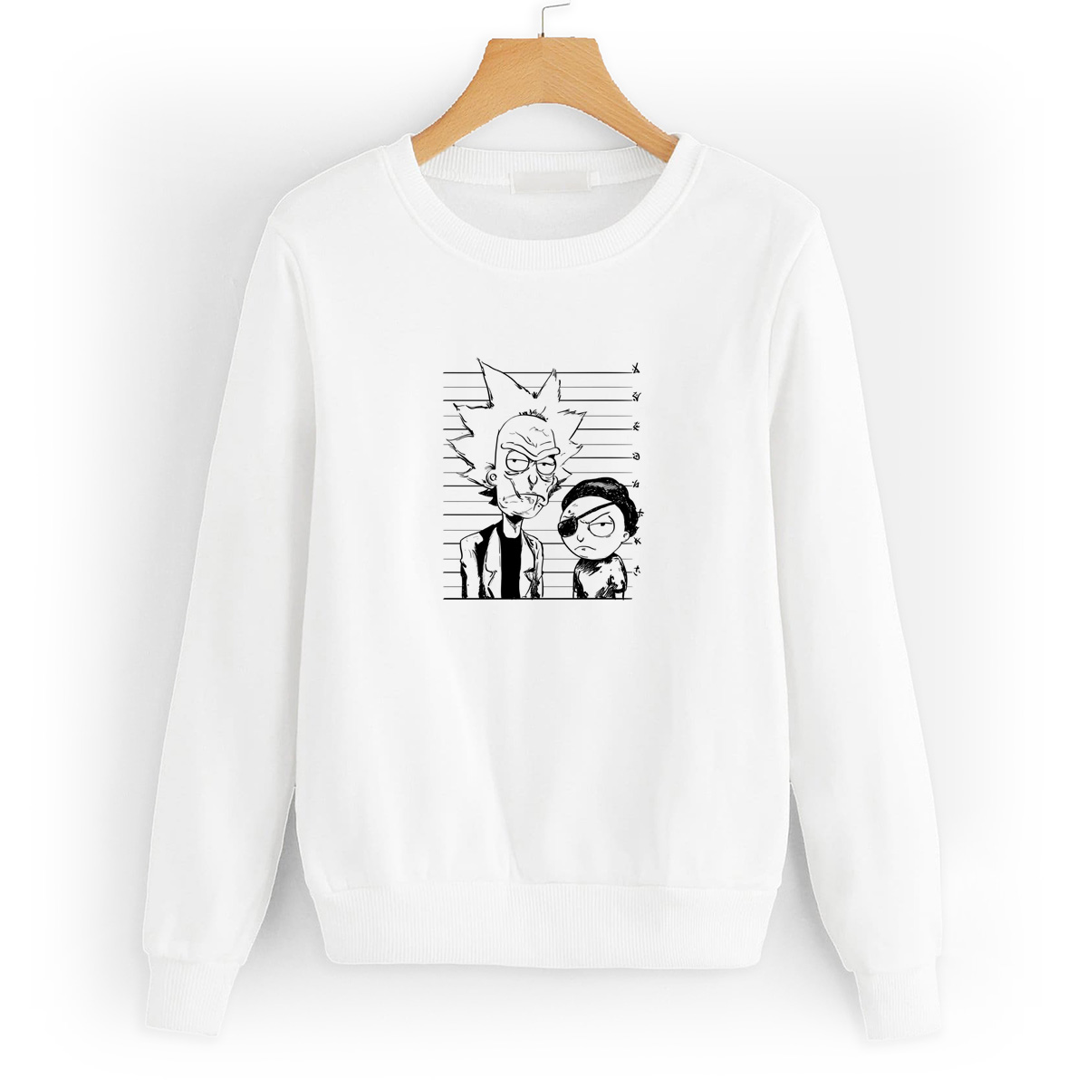 

Свитшот белый CoolPodarok Мультфильм.Рик и морти, W0501721