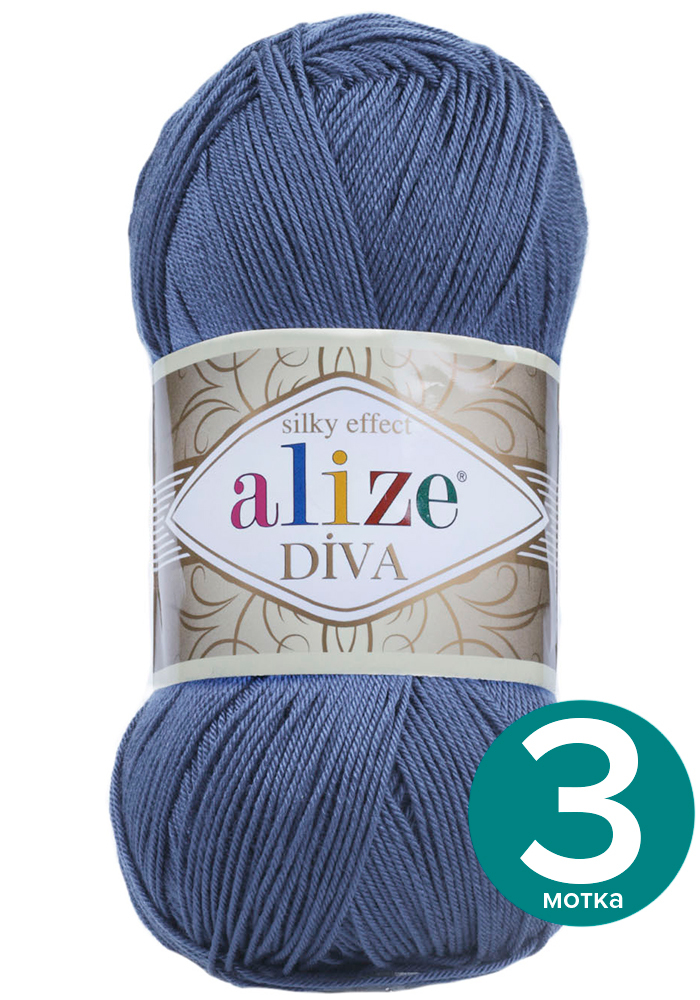 

Пряжа Alize Diva (Ализе Дива) - ярко-синий (353), 100 г / 350 м (100% микрофибра акрил) -, Divа klubоk.shор