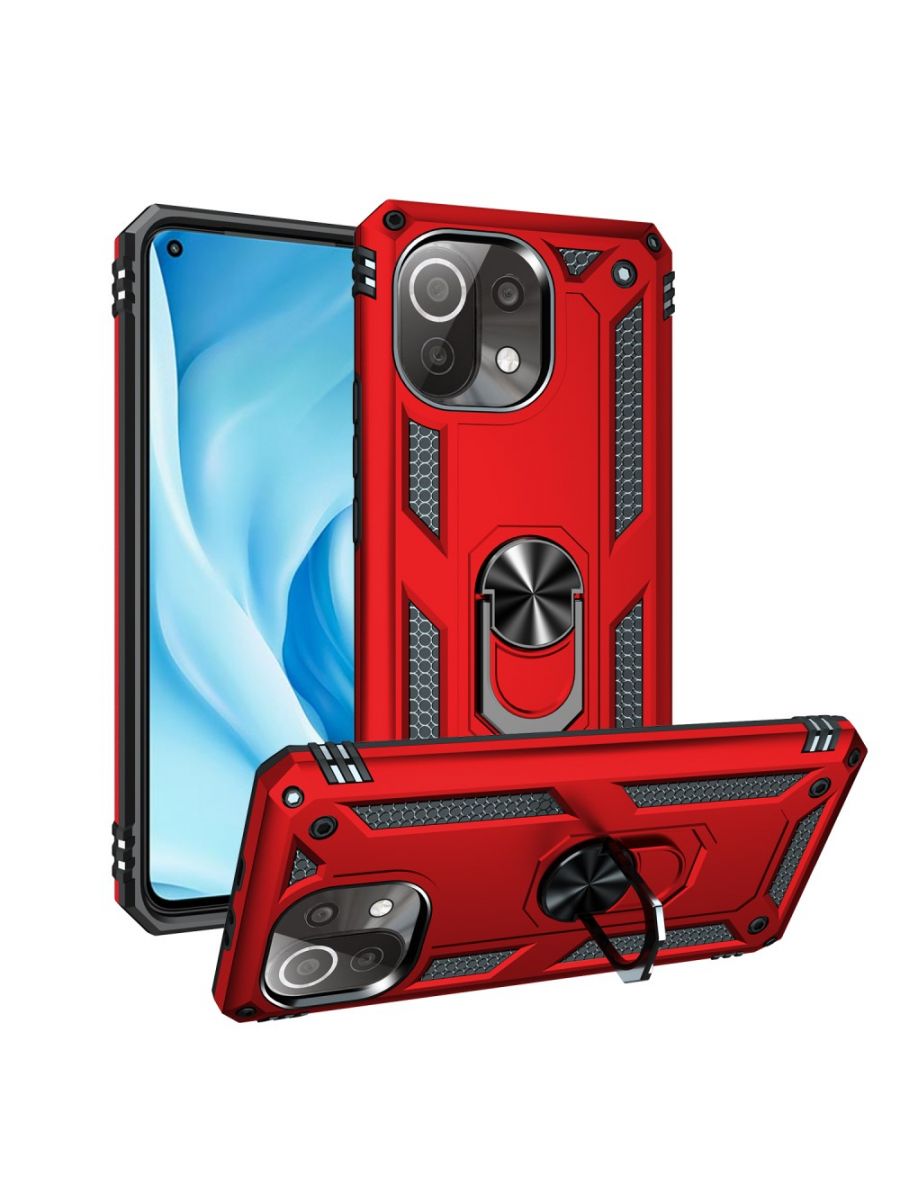 

ArmaRing чехол с кольцом подставкой и автодержателем для Xiaomi Mi 11 Lite Черный