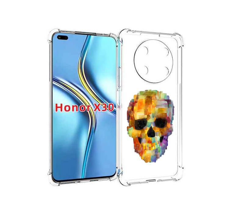 

Чехол MyPads нарисованный череп для Honor X30 / Magic4 Lite 5G, Прозрачный, Tocco