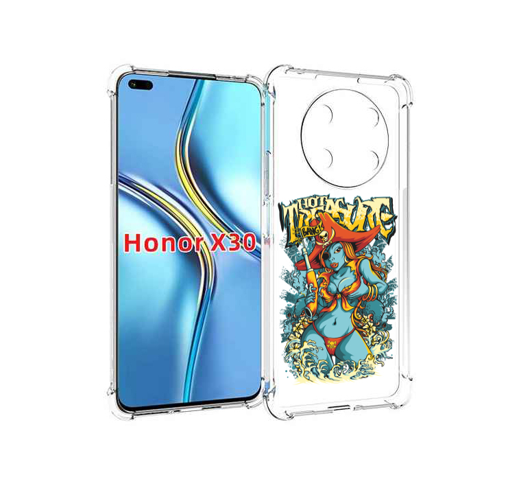 Чехол MyPads нарисованная синяя девушка комикс для Honor X30 / Magic4 Lite 5G