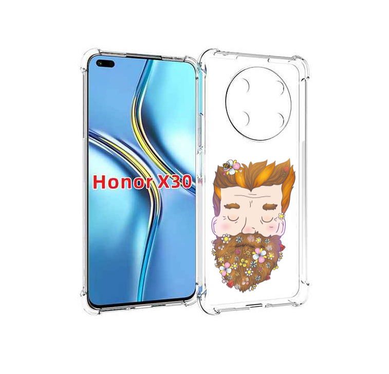 

Чехол MyPads мужчина с цветами в бороде для Honor X30 / Magic4 Lite 5G, Прозрачный, Tocco