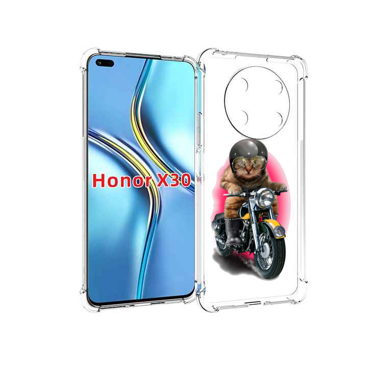 

Чехол MyPads мото-кот для Honor X30 / Magic4 Lite 5G, Прозрачный, Tocco