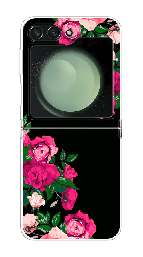 

Чехол на Samsung Galaxy Z Flip 6 "Розы фуксия", Черный;розовый;зеленый, 2109750-1
