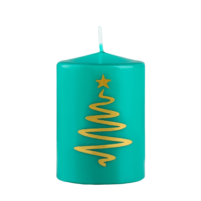 

Свеча - цилиндр "Ёлочка", 5,6х8 см, зеленая