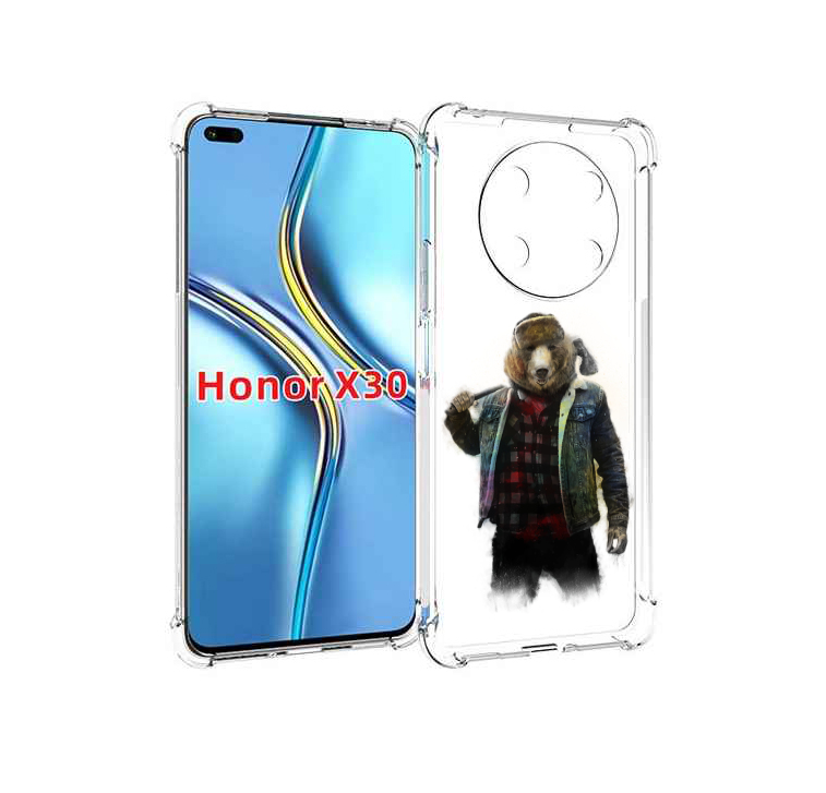 

Чехол MyPads медведь с топором для Honor X30 / Magic4 Lite 5G, Прозрачный, Tocco