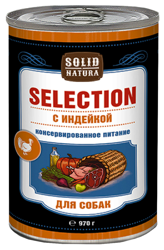 

Консервы для собак Solid Natura Selection индейка, 970г